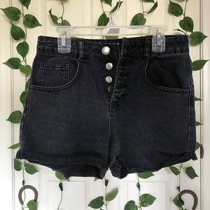 Black Mom Jean Shorts